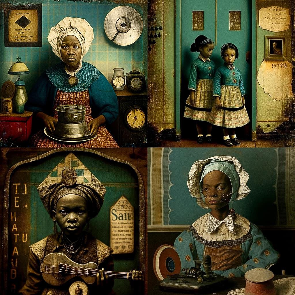 Betye Saar style, Midjourney V4, render 1 of 4