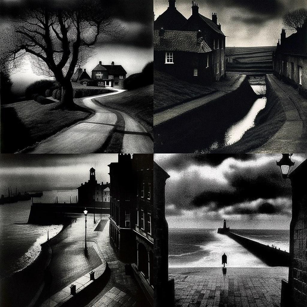 Bill Brandt style, Midjourney V4, render 1 of 4