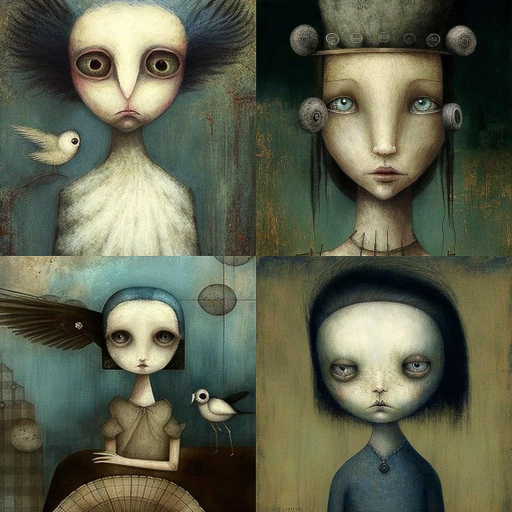 Bill Carman style, Midjourney V4, render 1 of 4