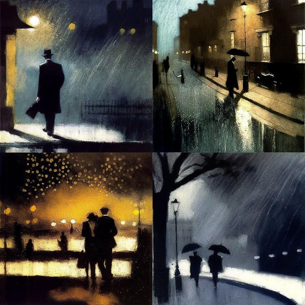 Bill Jacklin style, Midjourney V4, render 1 of 4