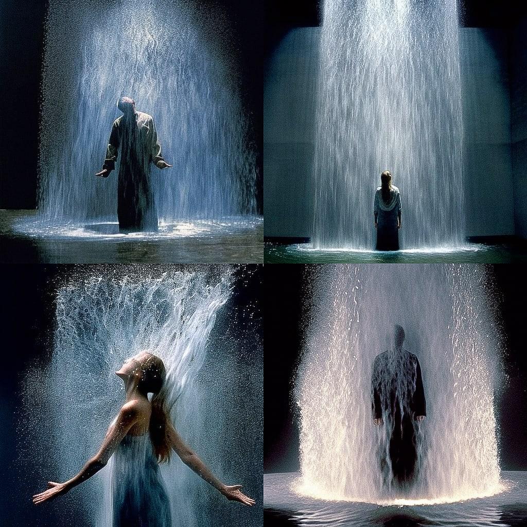 Bill Viola style, Midjourney V4, render 1 of 4