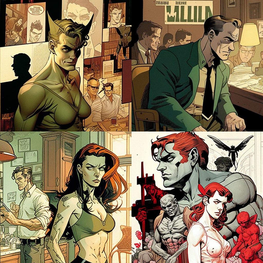 Bill Willingham style, Midjourney V4, render 1 of 4