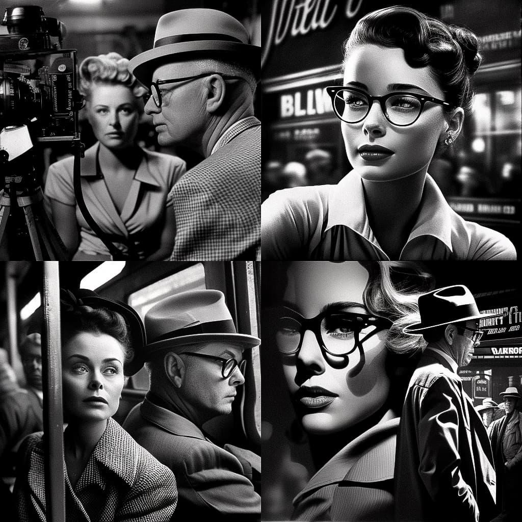 Billy Wilder style, Midjourney V4, render 1 of 4