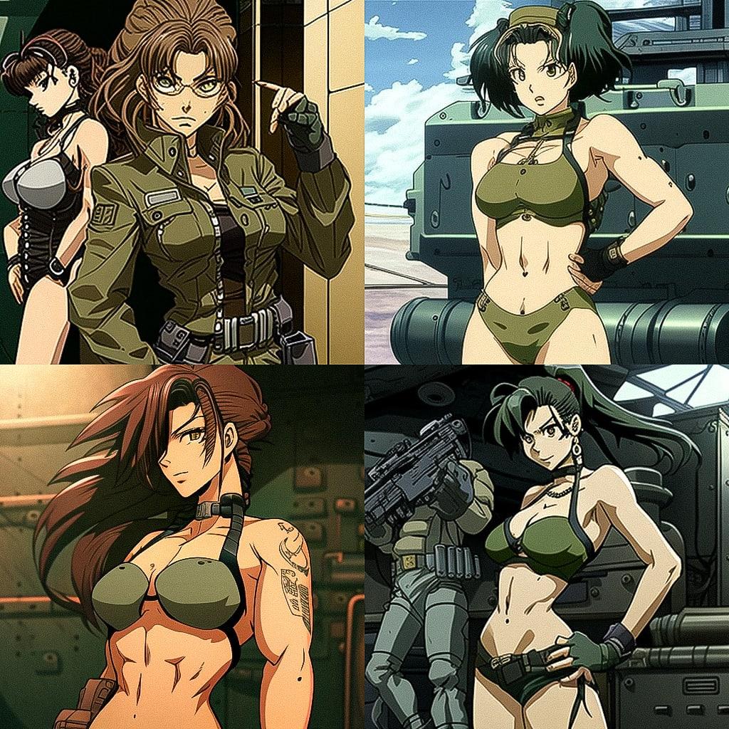 Black Lagoon style, Midjourney V4, render 1 of 4