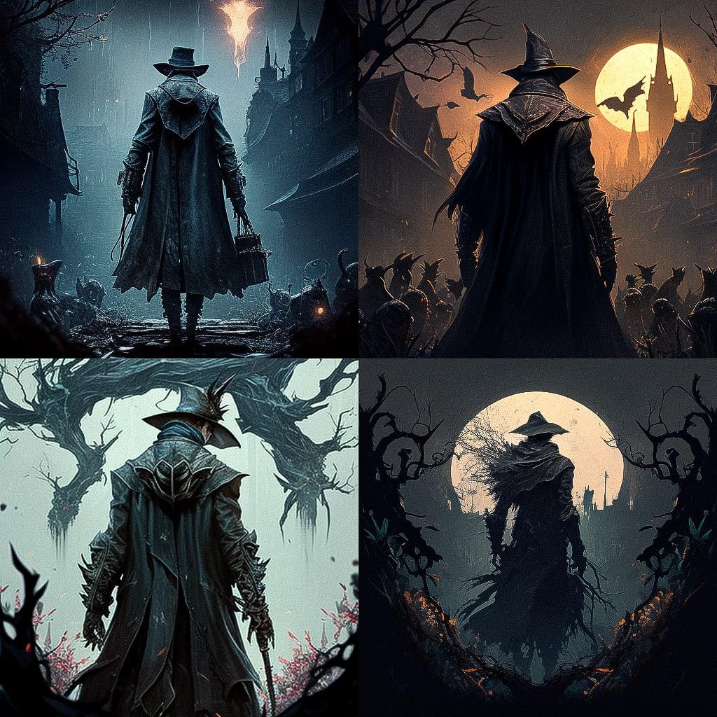 Bloodborne style, Midjourney V4, render 1 of 4