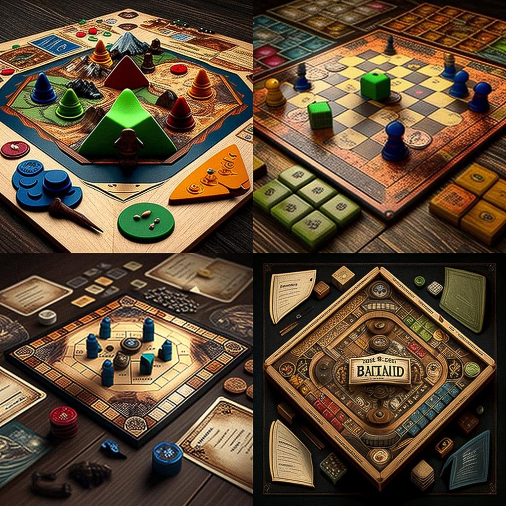 Board game style, Midjourney V4, render 1 of 4