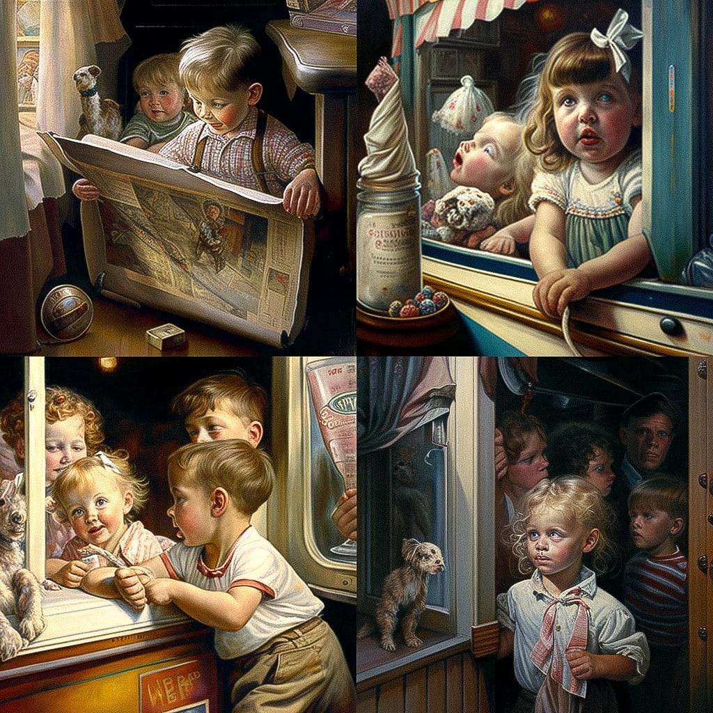 Bob Byerley style, Midjourney V4, render 1 of 4