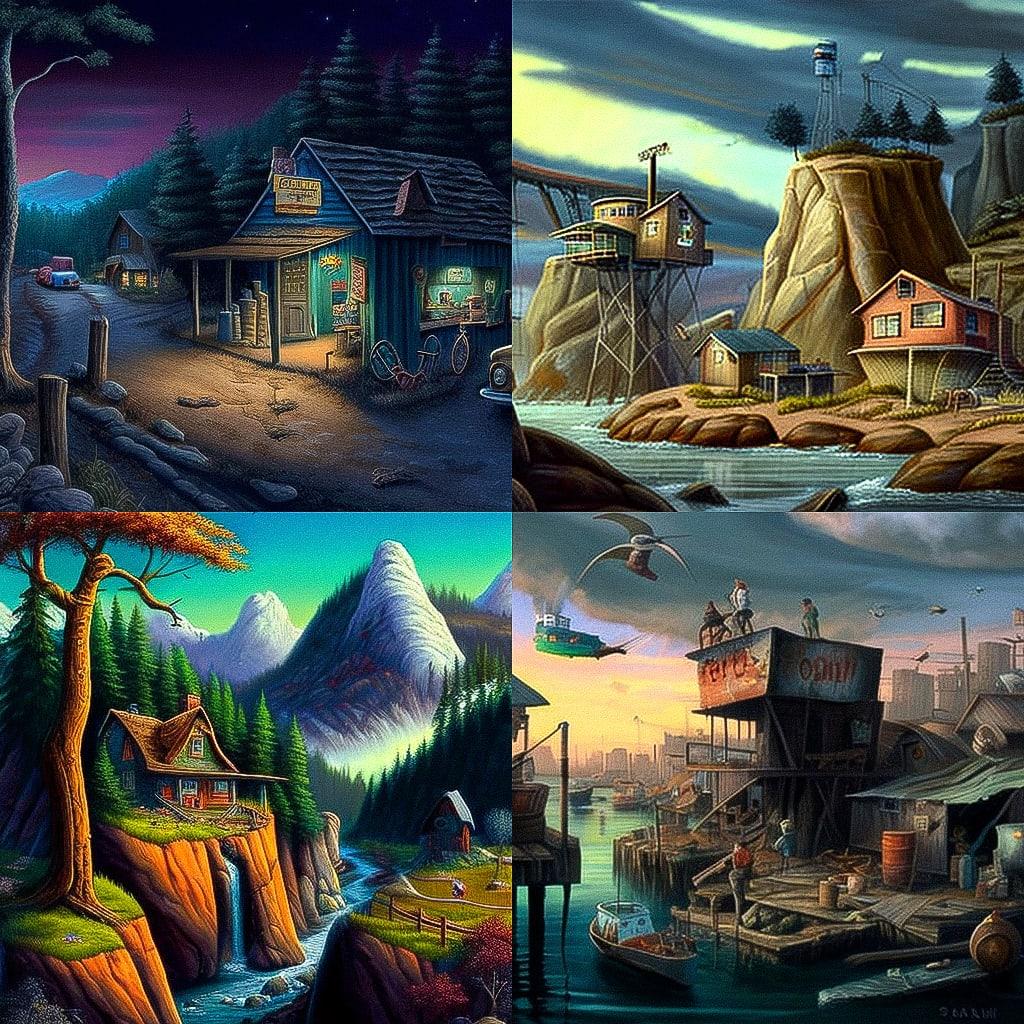 Bob Clampett style, Midjourney V4, render 1 of 4