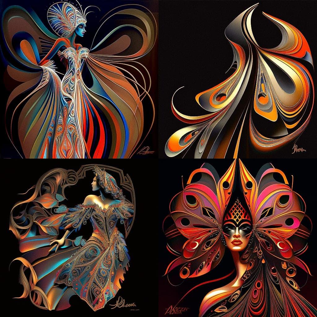 Bob Mackie style, Midjourney V4, render 1 of 4