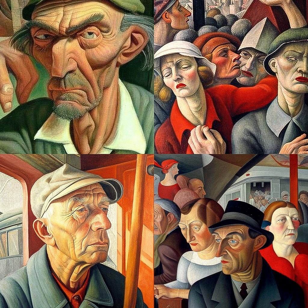 Boris Grigoriev style, Midjourney V4, render 1 of 4