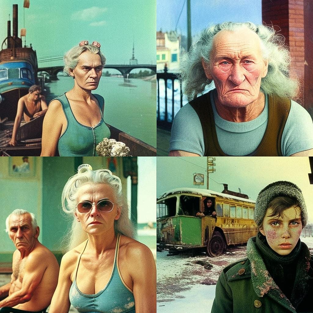 Boris Mikhailov style, Midjourney V4, render 1 of 4