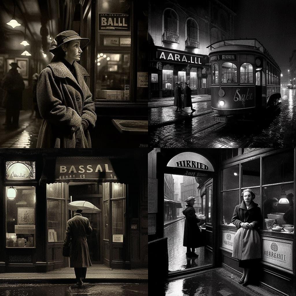 Brassai style, Midjourney V4, render 1 of 4