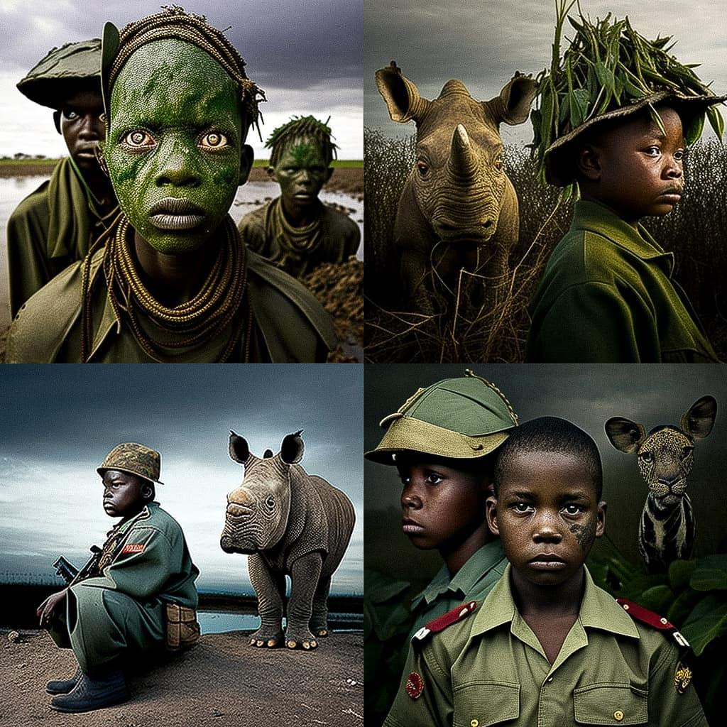 Brent Stirton style, Midjourney V4, render 1 of 4