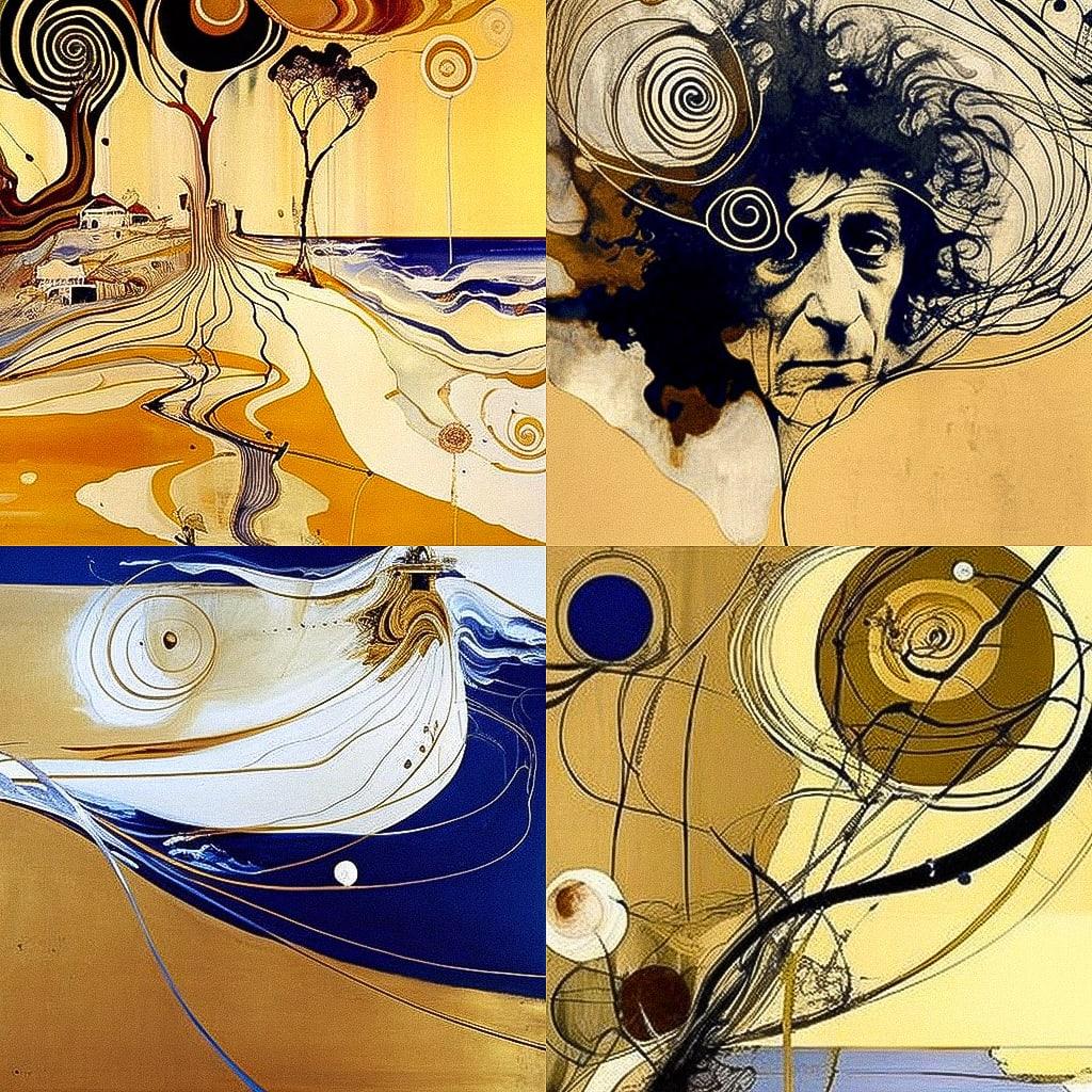 Brett Whiteley style, Midjourney V4, render 1 of 4
