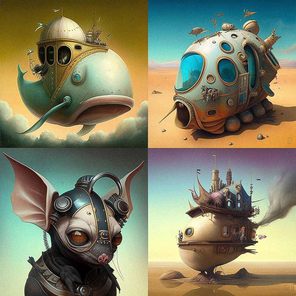Brian Despain style, Midjourney V4, render 1 of 4