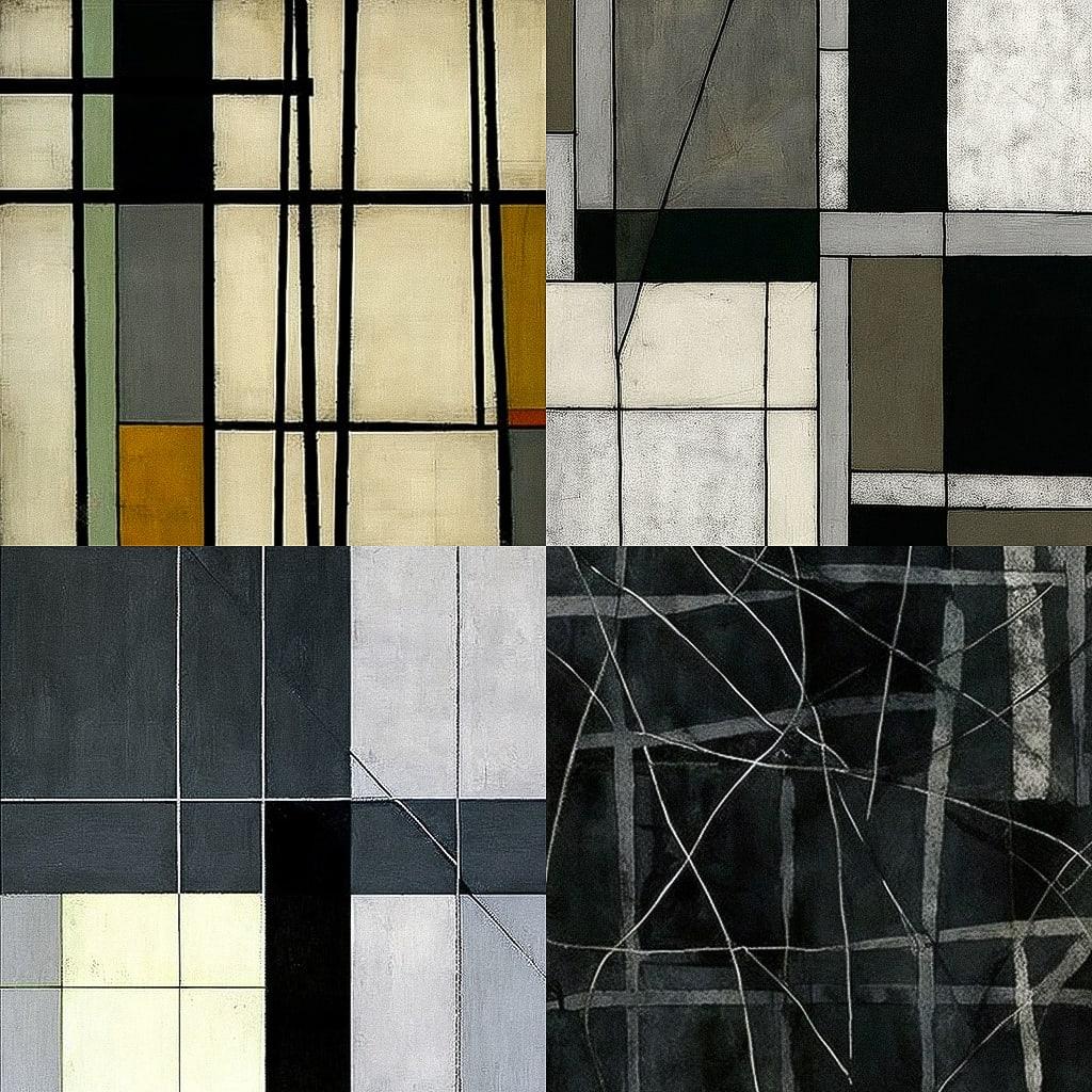Brice Marden style, Midjourney V4, render 1 of 4