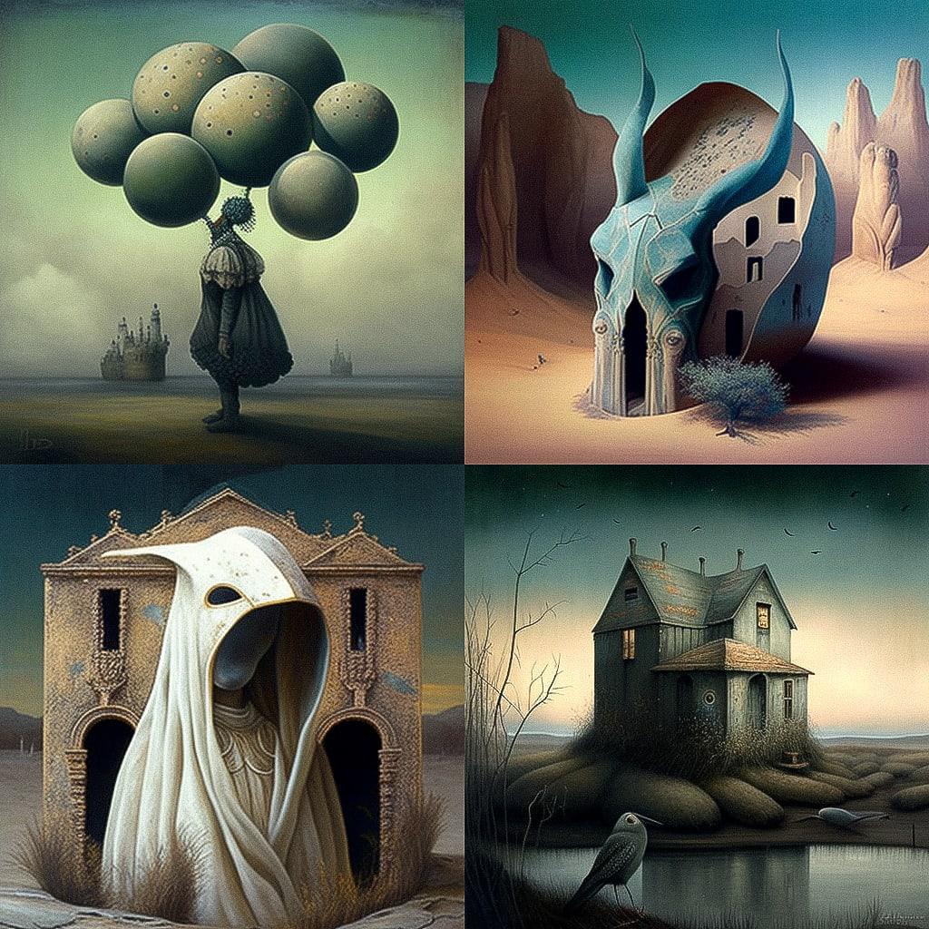 Bridget Bate Tichenor style, Midjourney V4, render 1 of 4