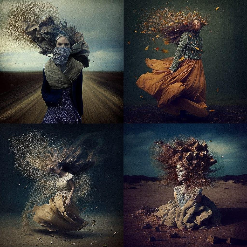 Brooke Shaden style, Midjourney V4, render 1 of 4