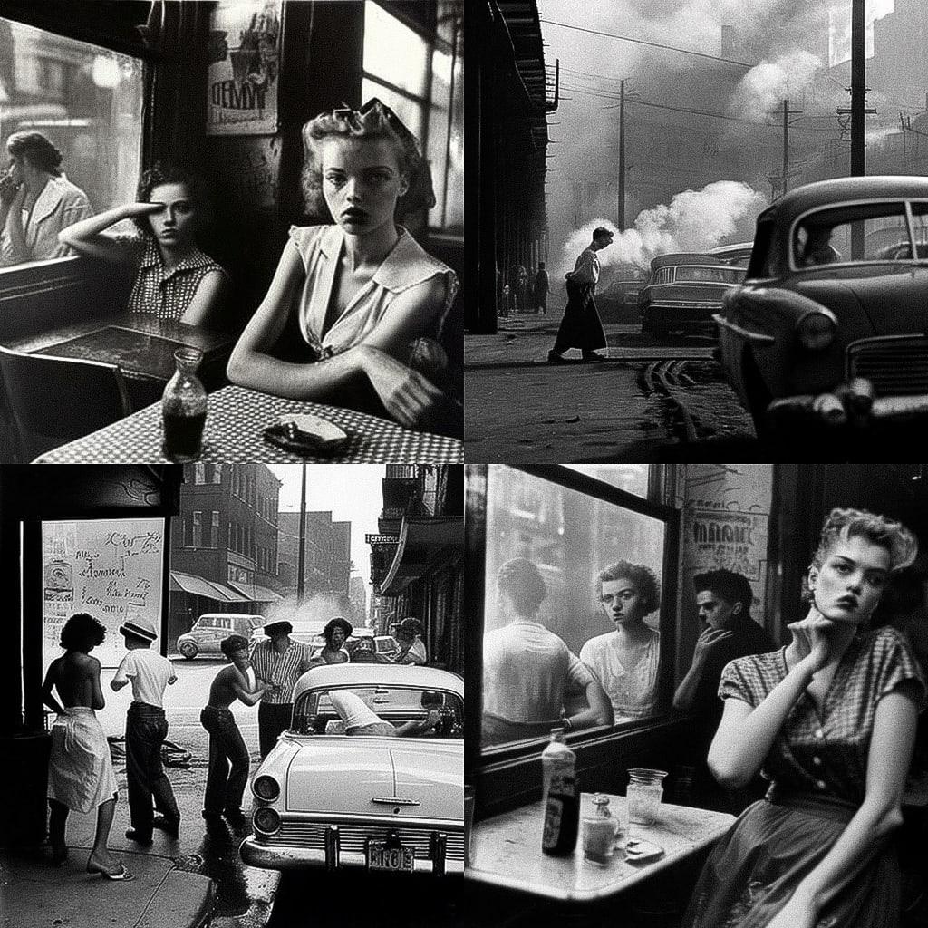 Bruce Davidson style, Midjourney V4, render 1 of 4