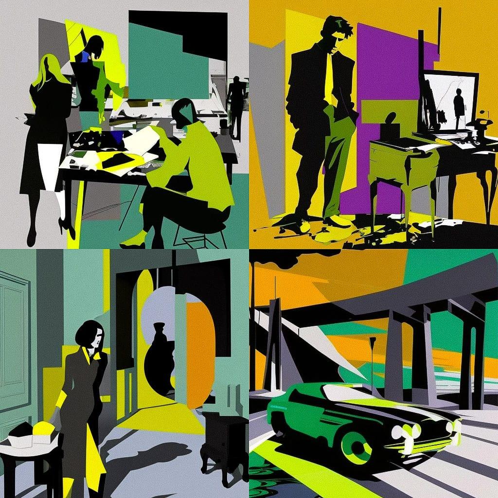 Bruce McLean style, Midjourney V4, render 1 of 4