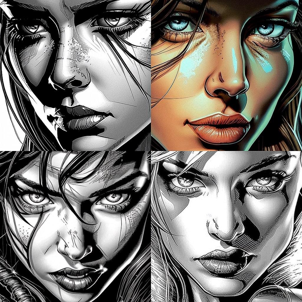 Bryan Hitch style, Midjourney V4, render 1 of 4