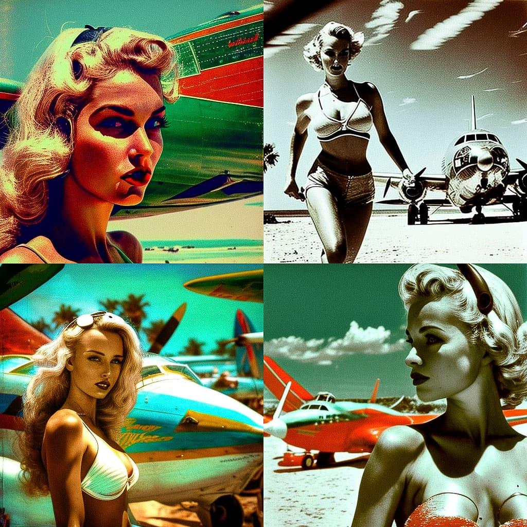Bunny Yeager style, Midjourney V4, render 1 of 4