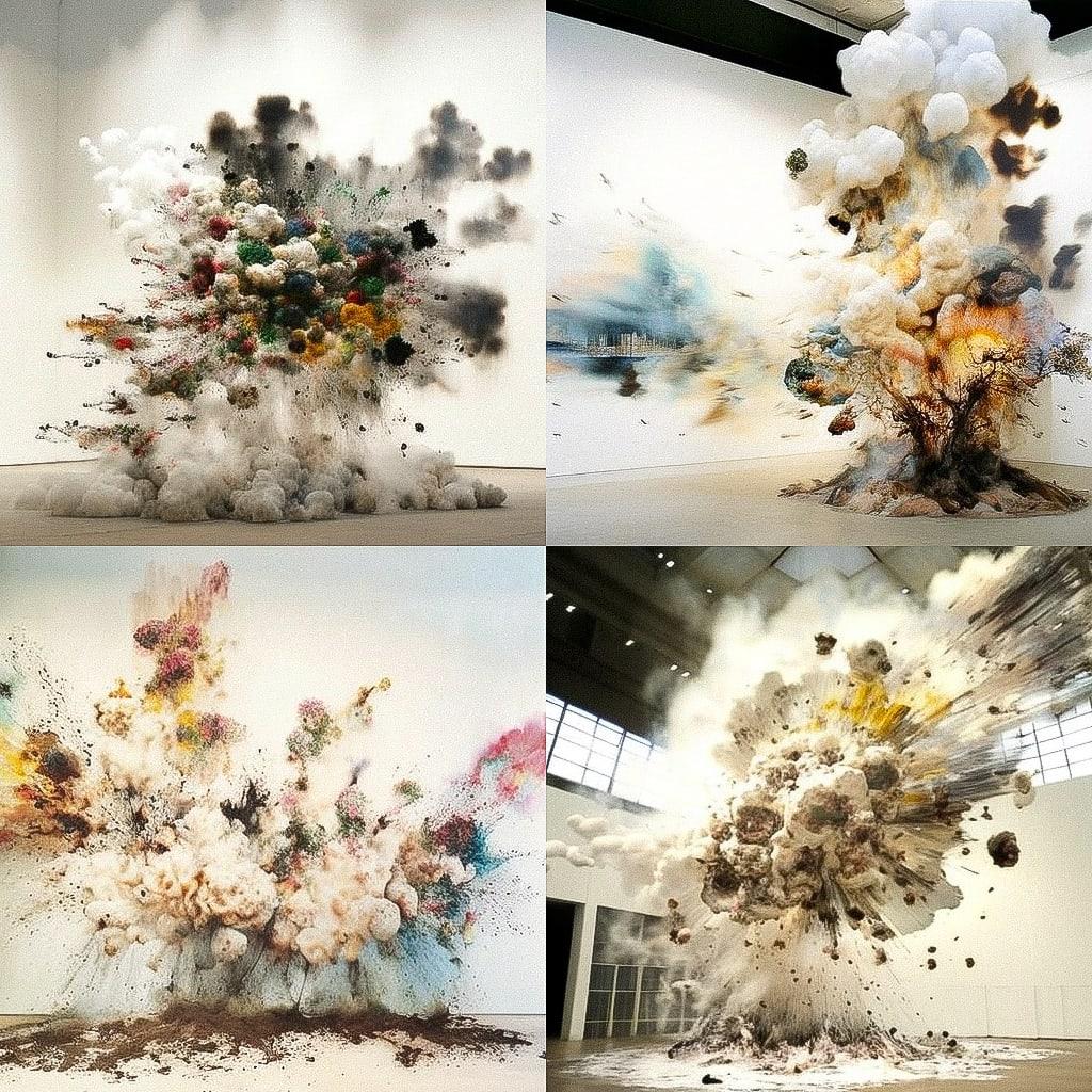 Cai Guo-Qiang style, Midjourney V4, render 1 of 4