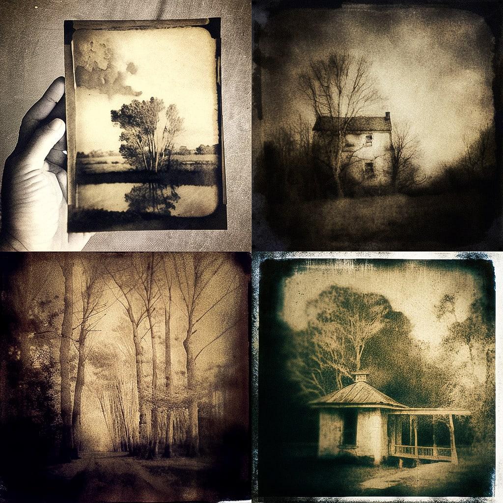 Calotype print style, Midjourney V4, render 1 of 4