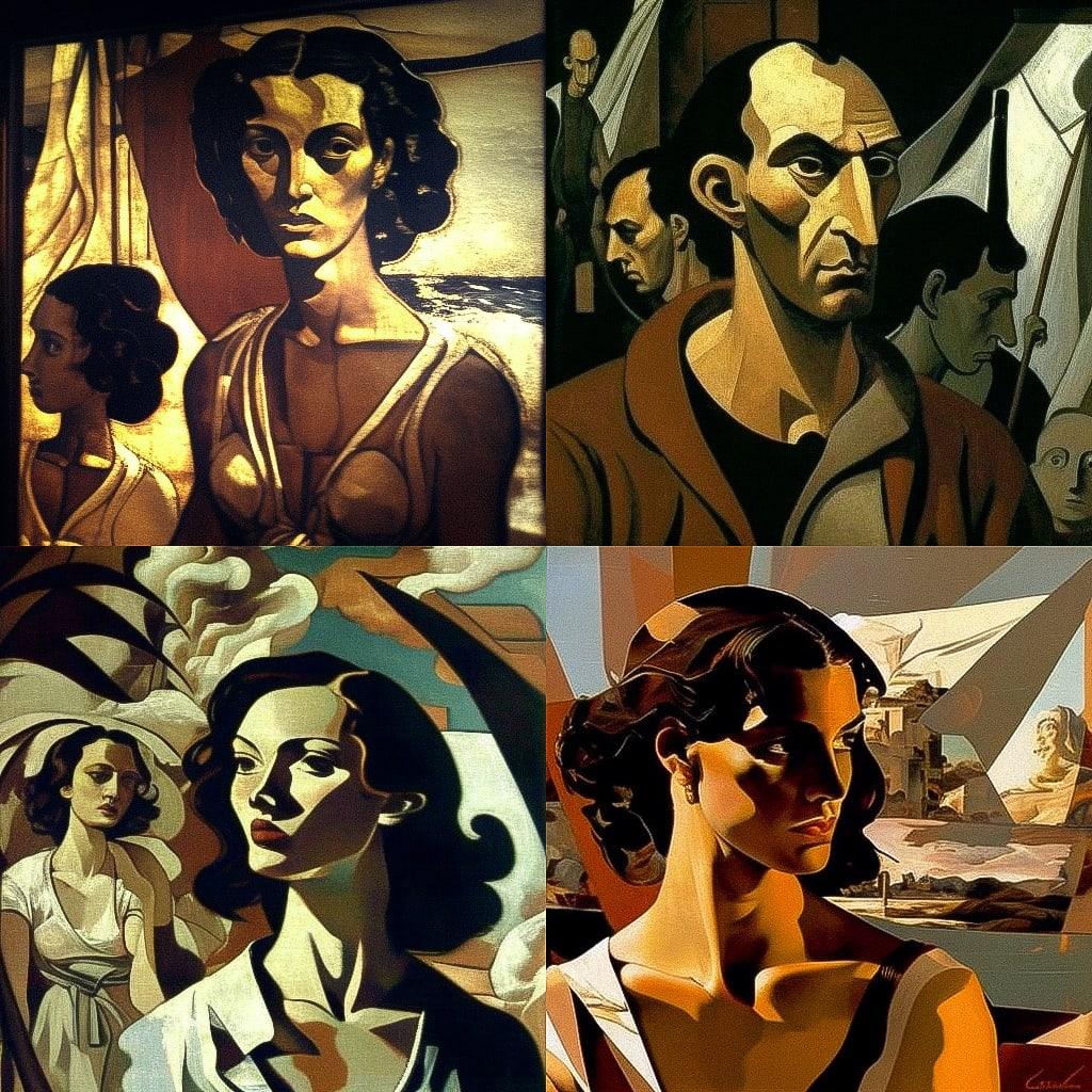 Candido Portinari style, Midjourney V4, render 1 of 4