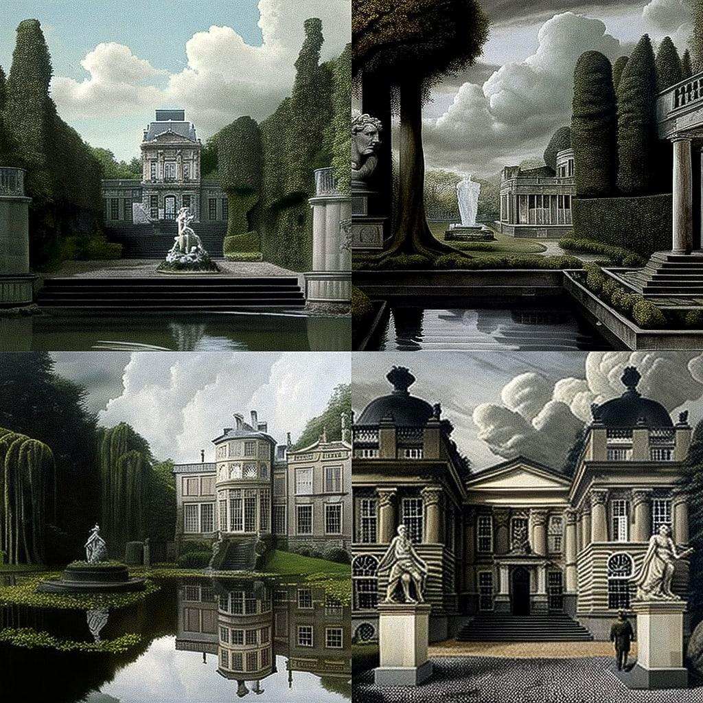 Carel Willink style, Midjourney V4, render 1 of 4
