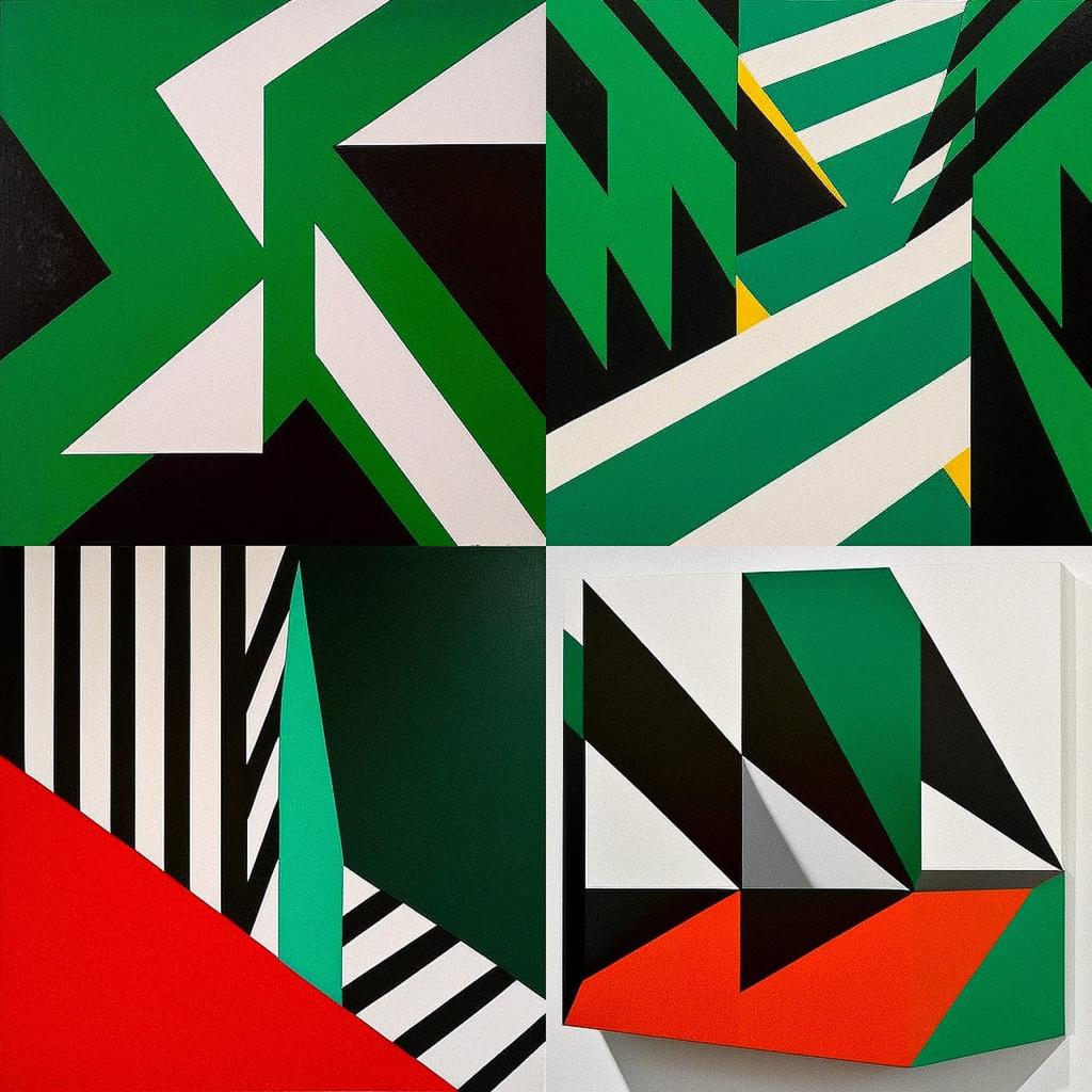 Carmen Herrera style, Midjourney V4, render 1 of 4