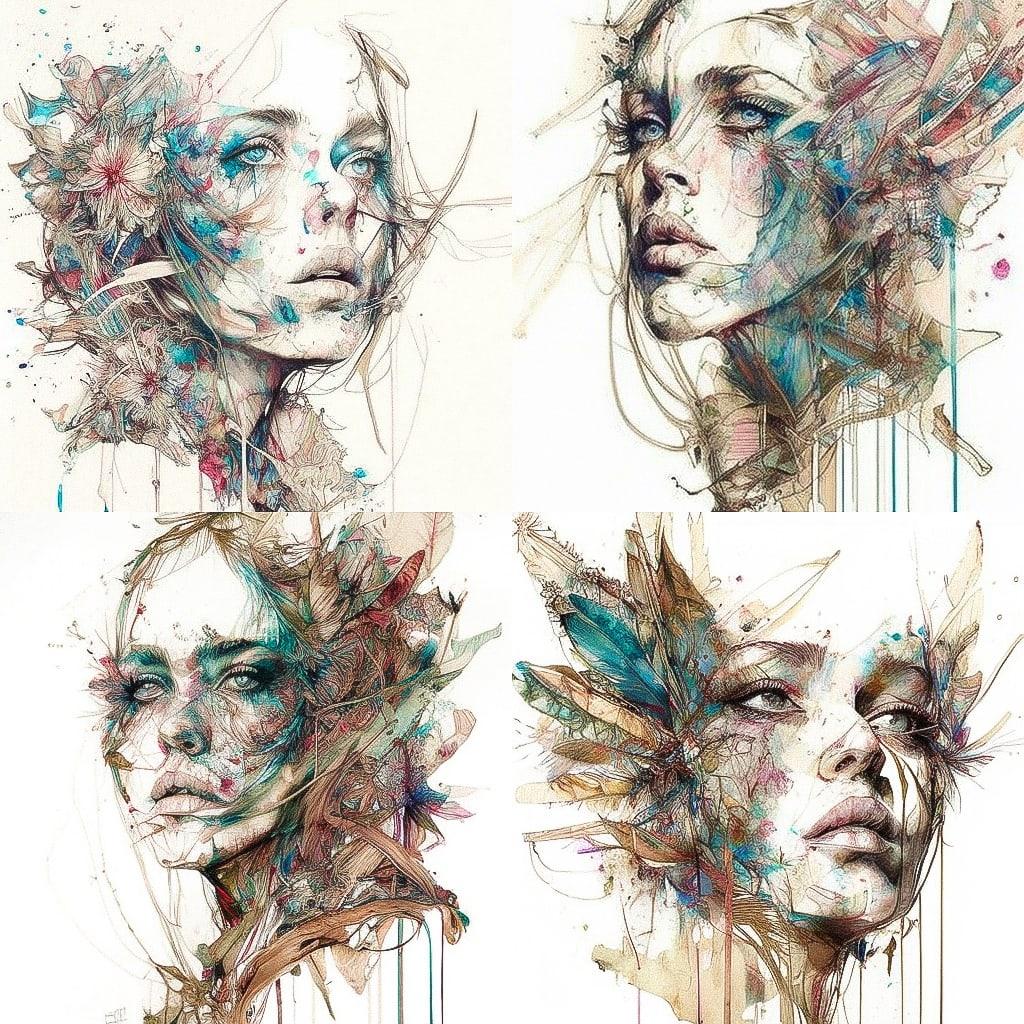 Carne Griffiths style, Midjourney V4, render 1 of 4