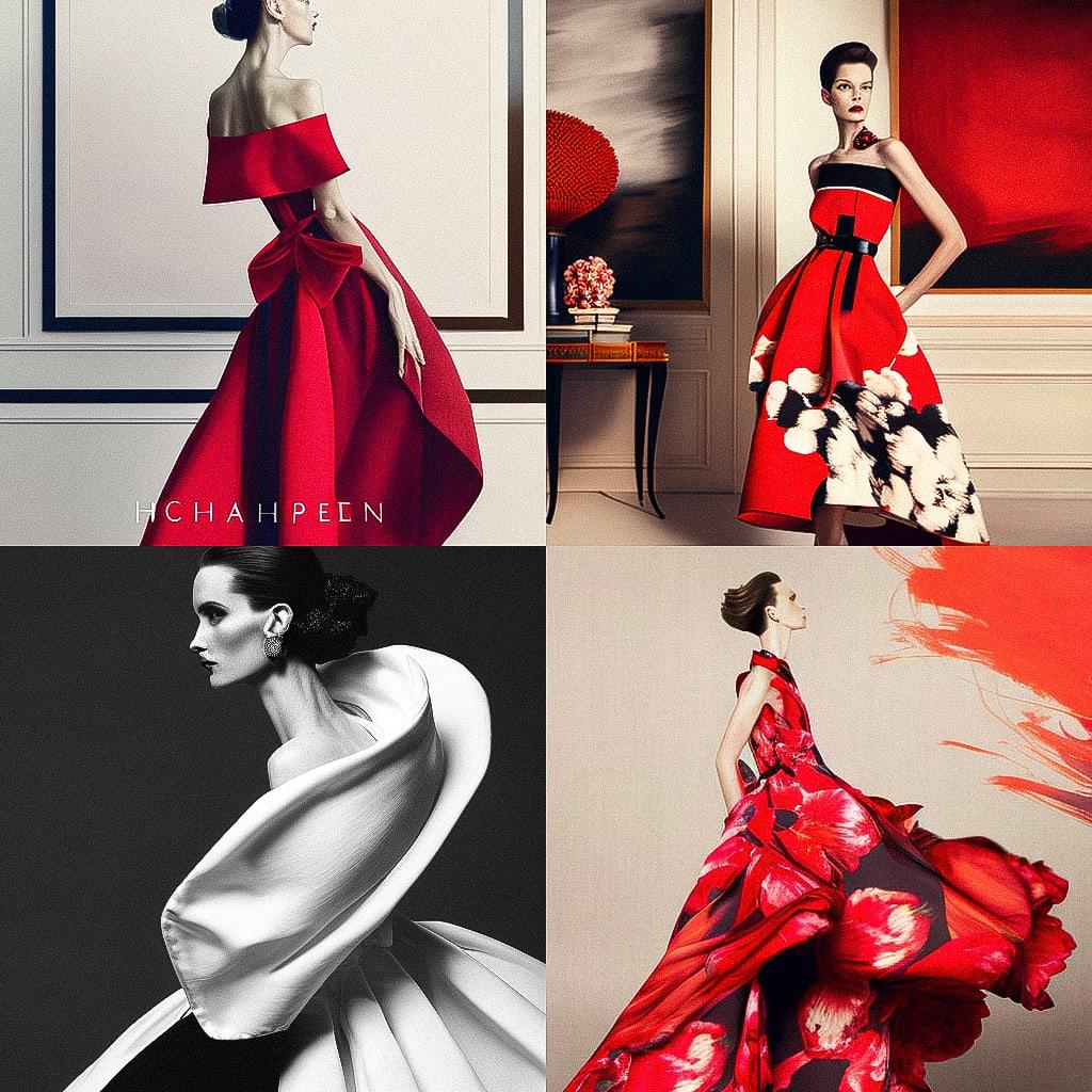 Carolina Herrera style, Midjourney V4, render 1 of 4