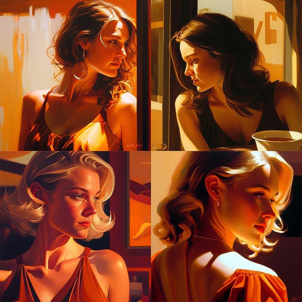 Carrie Graber style, Midjourney V4, render 1 of 4