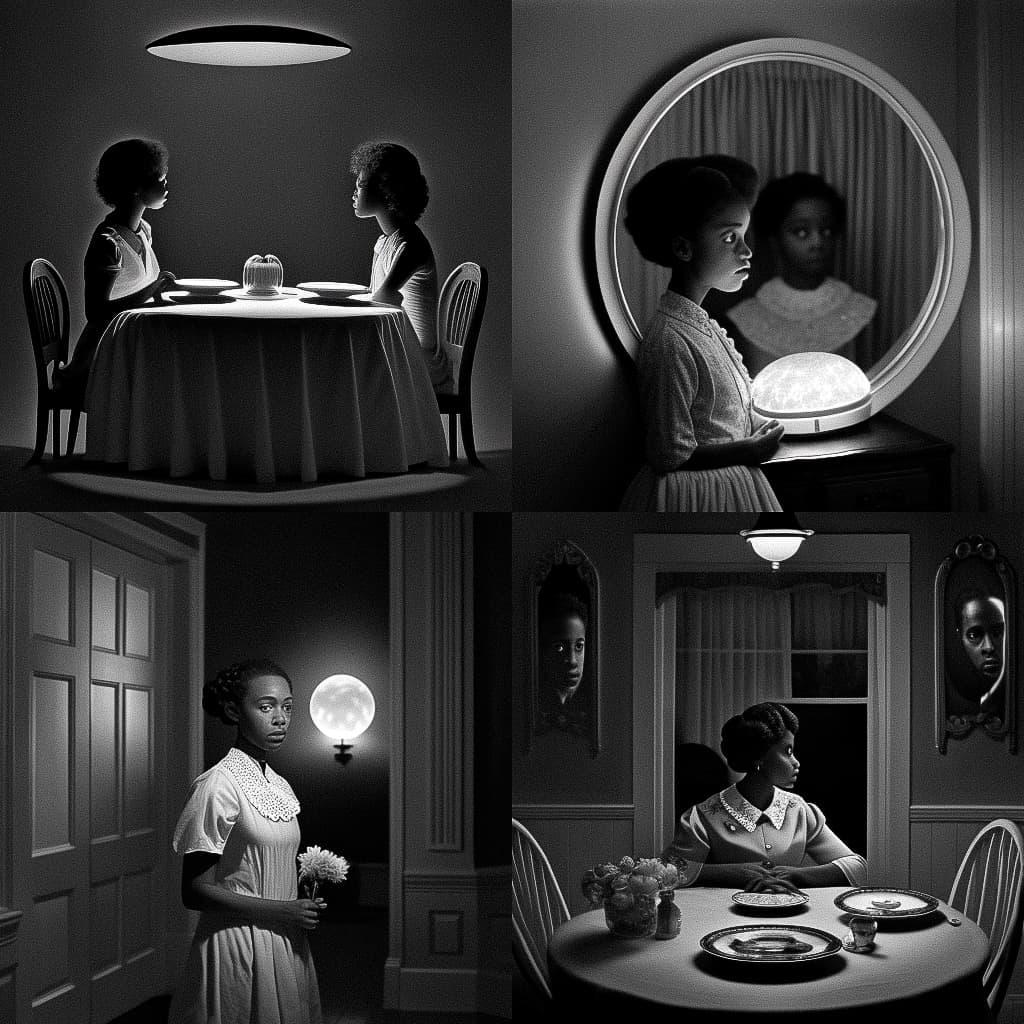 Carrie Mae Weems style, Midjourney V4, render 1 of 4