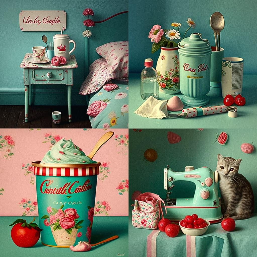 Cath Kidston style, Midjourney V4, render 1 of 4