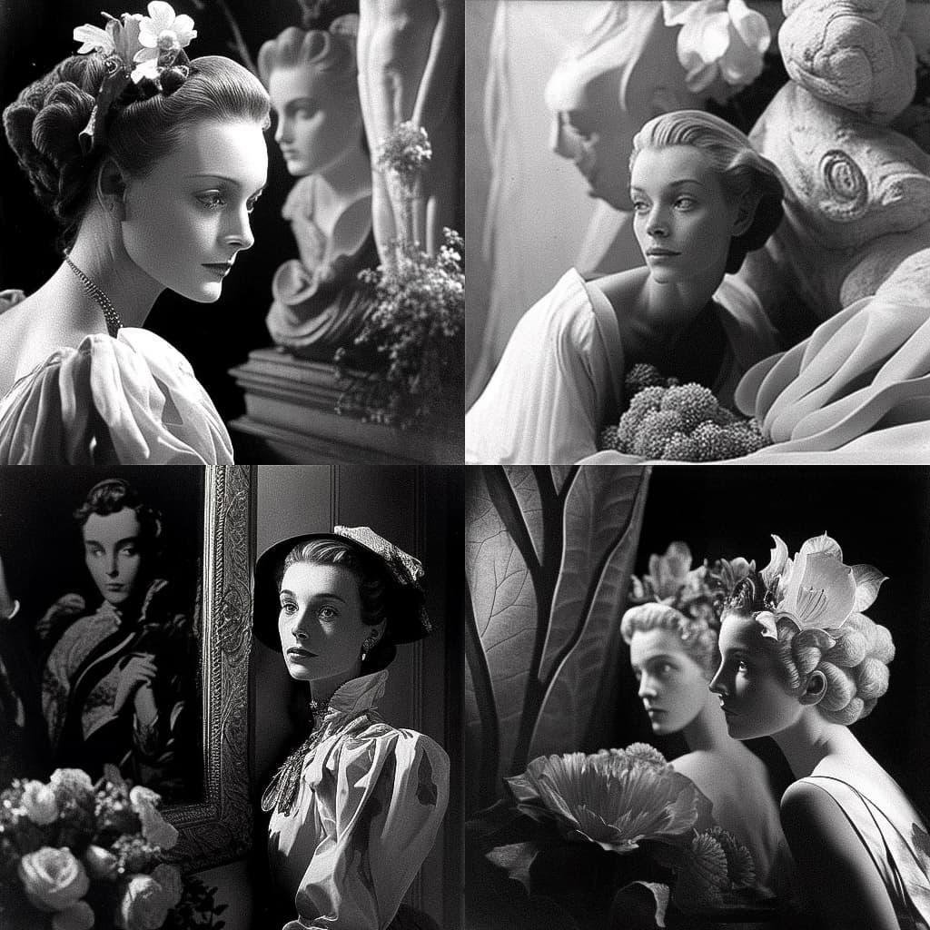 Cecil Beaton style, Midjourney V4, render 1 of 4