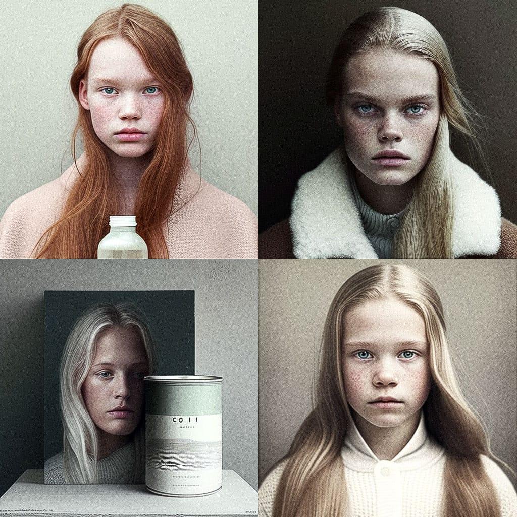 Cecilie Manz style, Midjourney V4, render 1 of 4