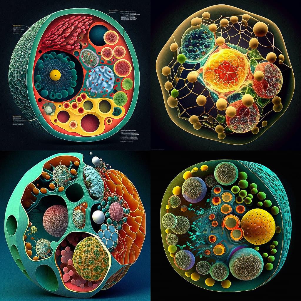 Cellular diagram style, Midjourney V4, render 1 of 4