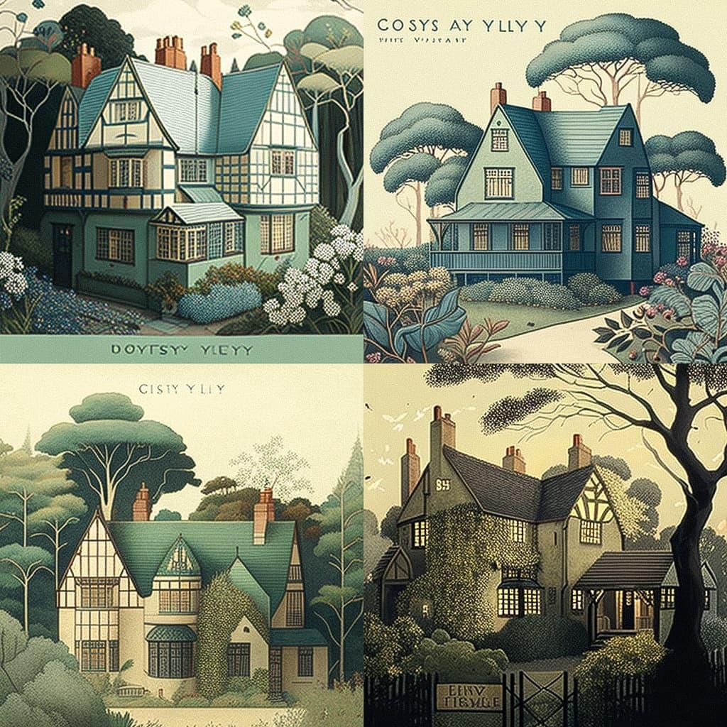 CFA Voysey style, Midjourney V4, render 1 of 4