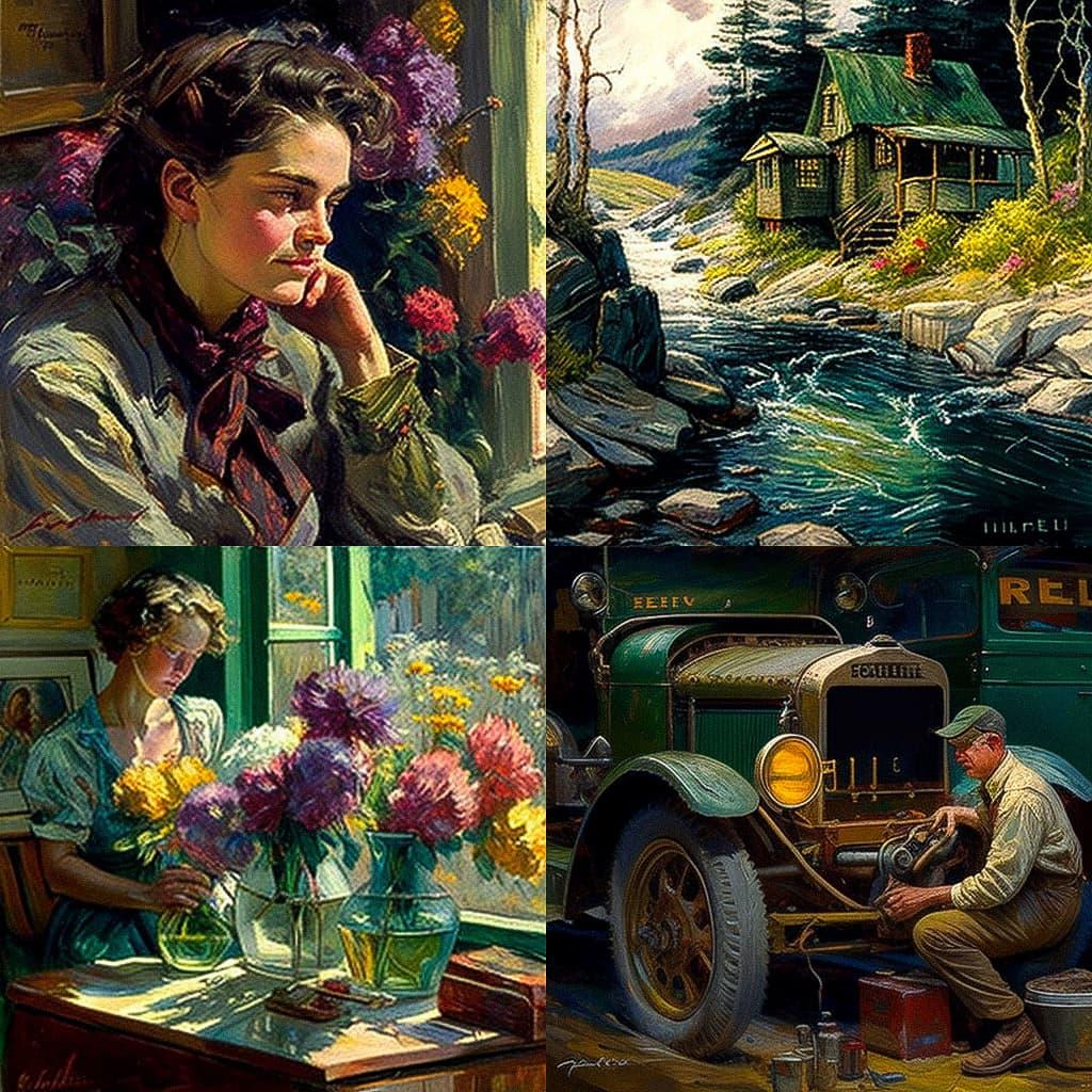 Charles Reiffel style, Midjourney V4, render 1 of 4