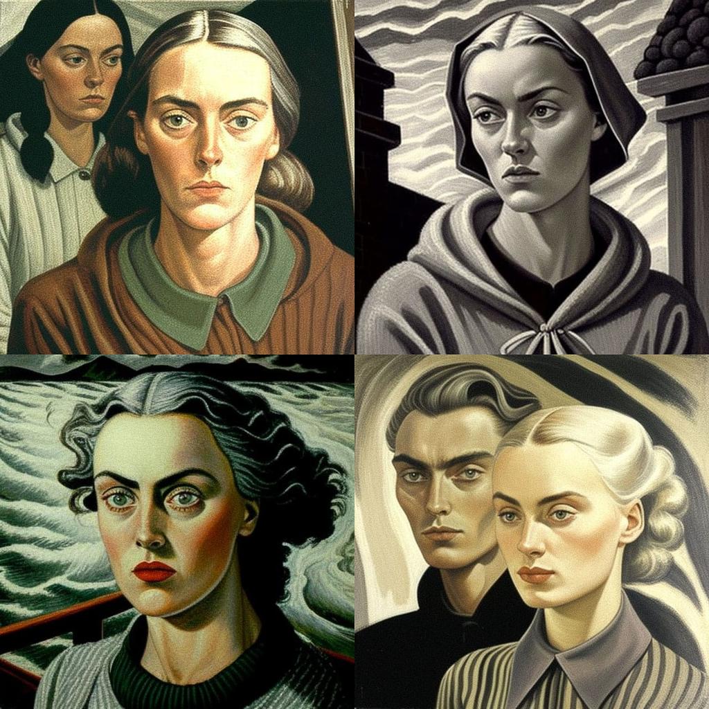 Charley Toorop style, Midjourney V4, render 1 of 4