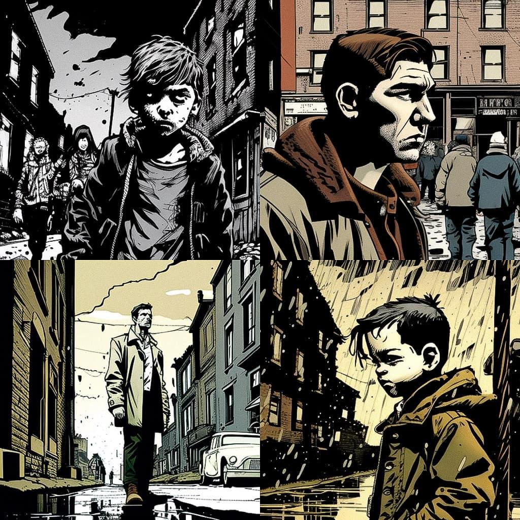 Charlie Adlard style, Midjourney V4, render 1 of 4