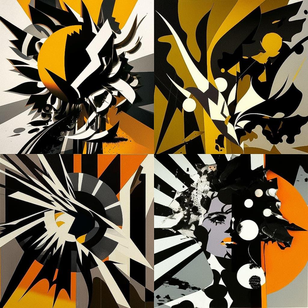 Charline von Heyl style, Midjourney V4, render 1 of 4