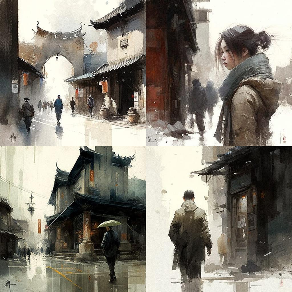 Chien Chung-Wei style, Midjourney V4, render 1 of 4