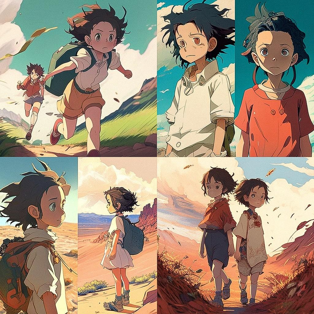 Children Who Chase Lost Voices style, Midjourney V4, render 1 of 4