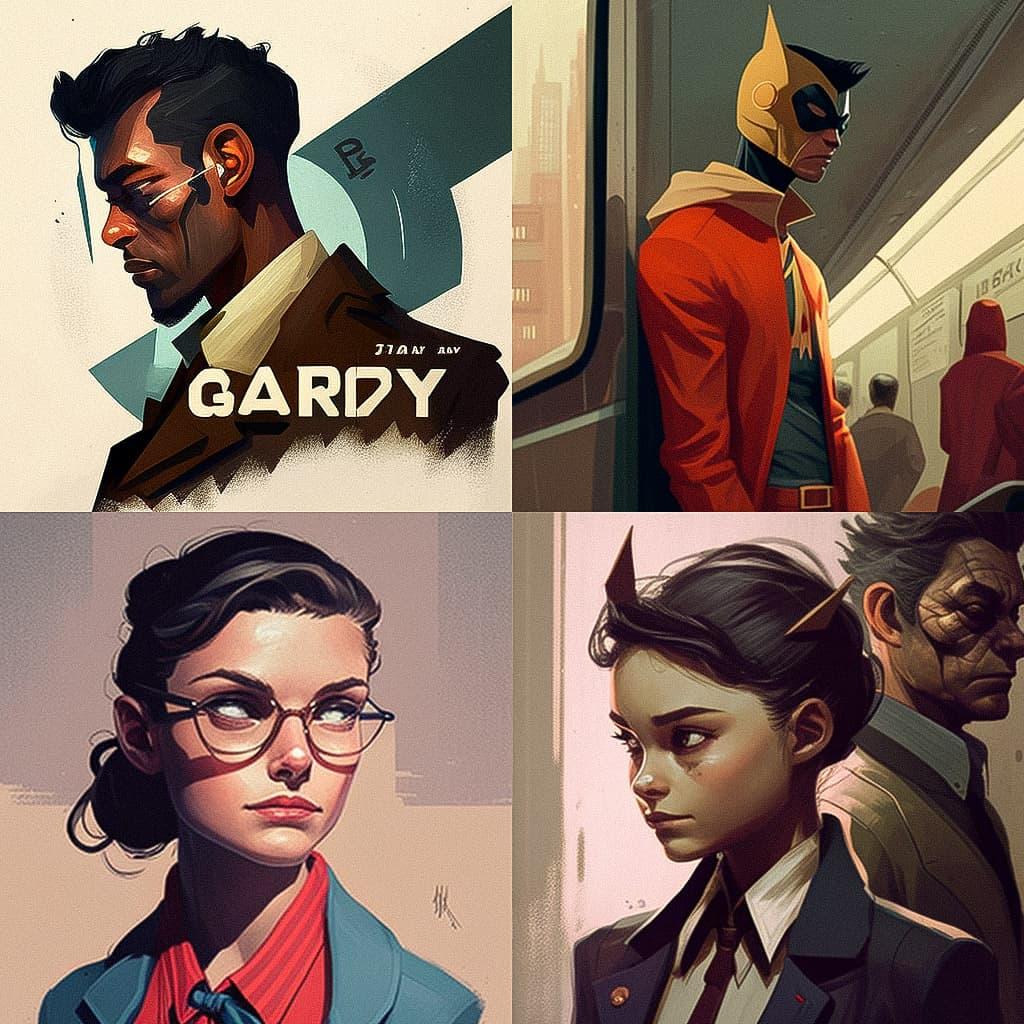 Chip Zdarsky style, Midjourney V4, render 1 of 4