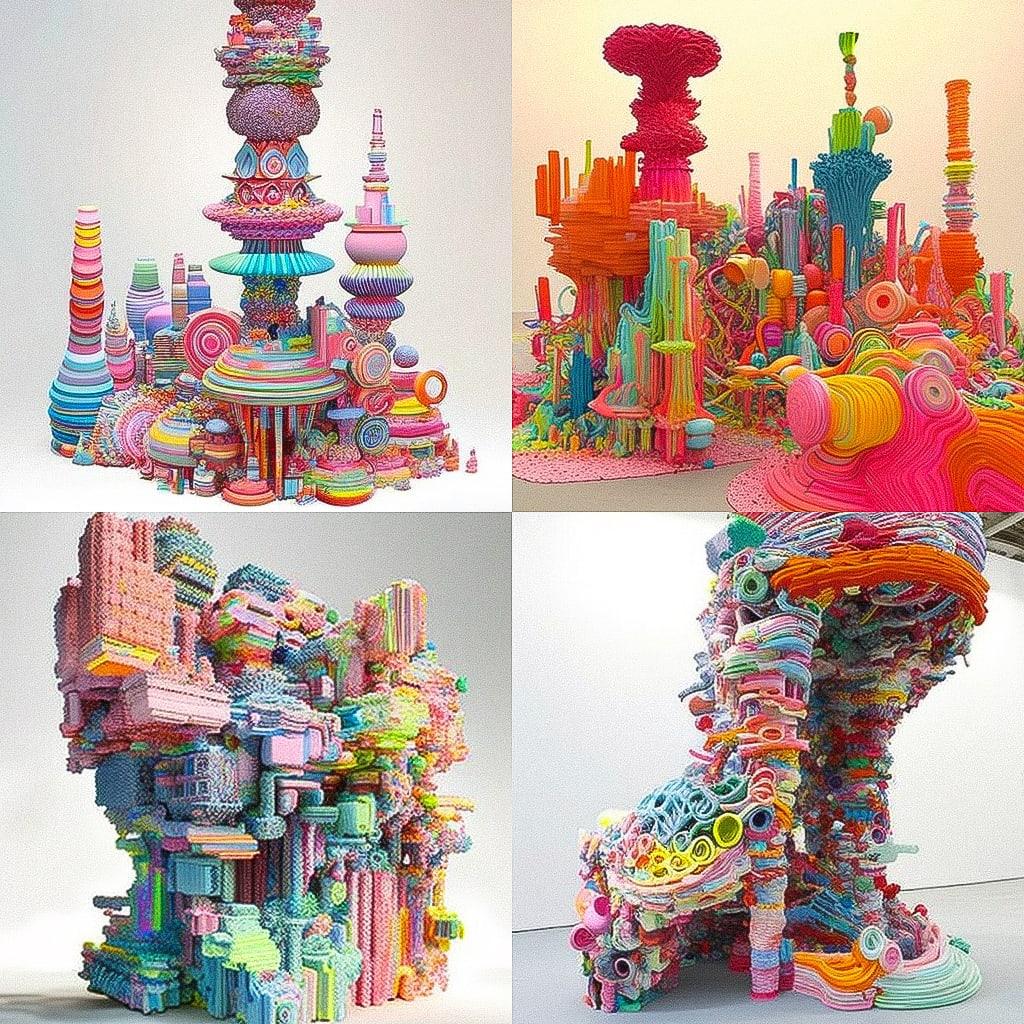 Choi Jeong-Hwa style, Midjourney V4, render 1 of 4