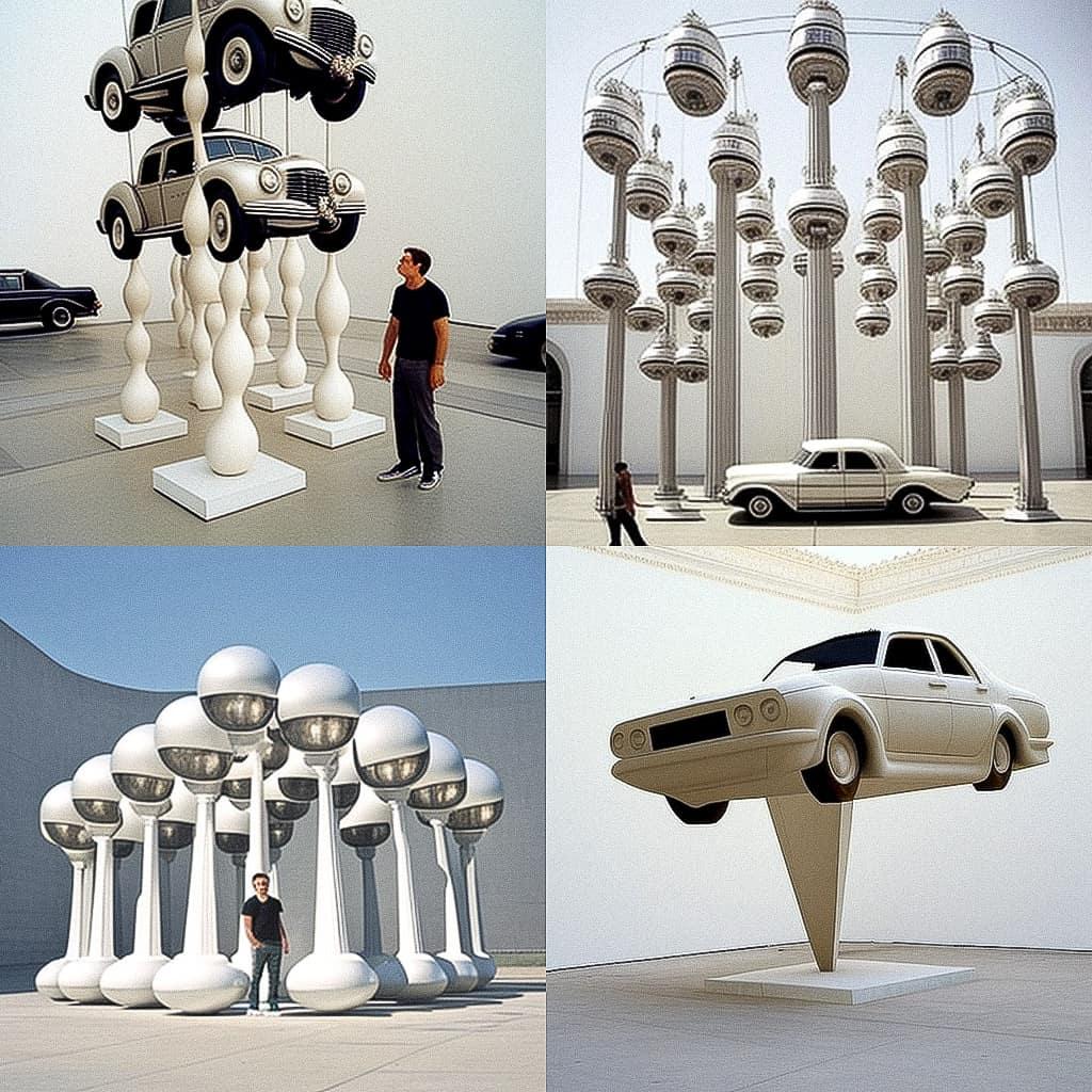 Chris Burden style, Midjourney V4, render 1 of 4