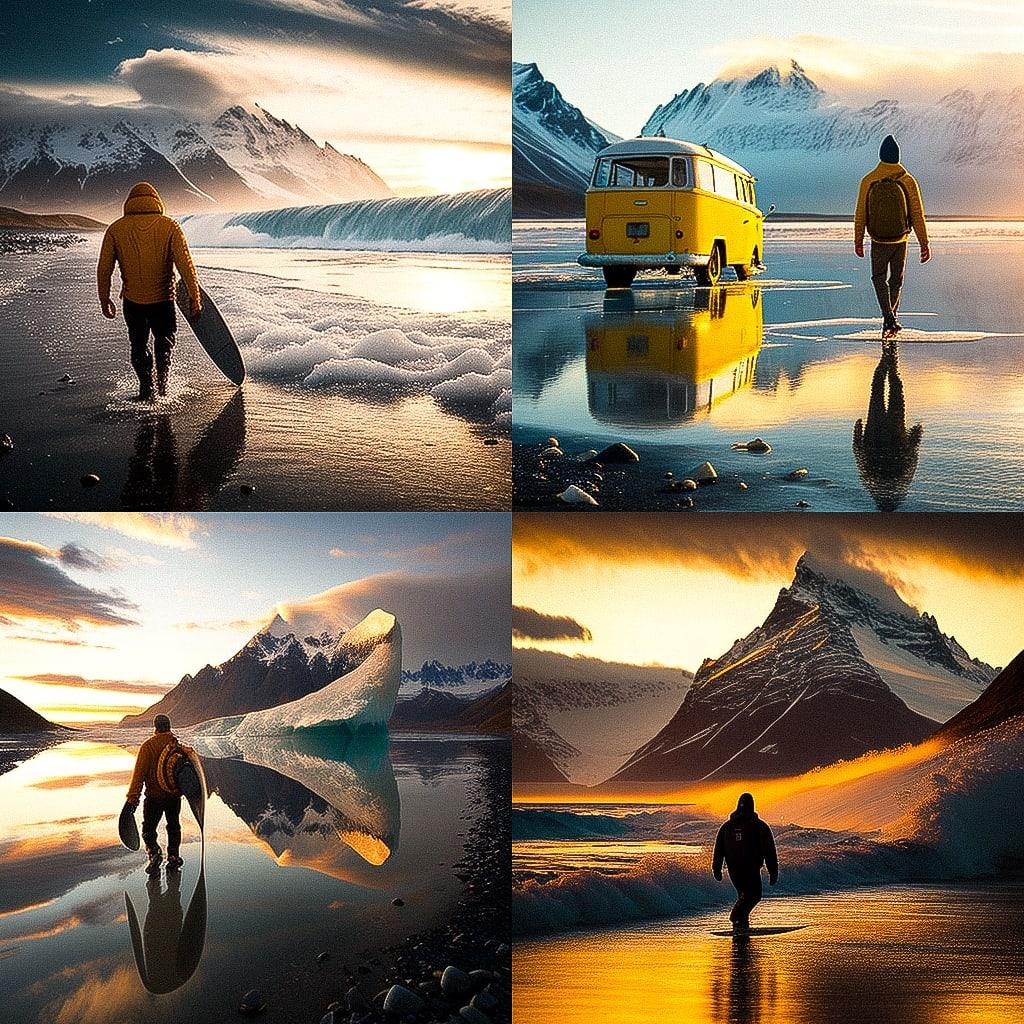 Chris Burkard style, Midjourney V4, render 1 of 4